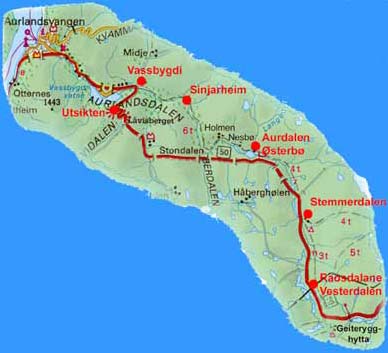 Planer for fjelltur til Aurland 2008
